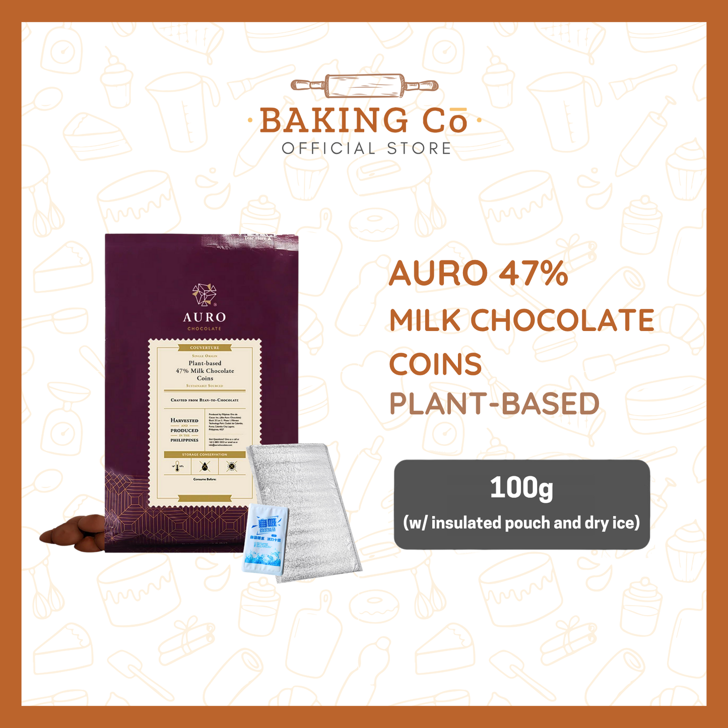Auro 47% Plant-Based Milk Chocolate Coins