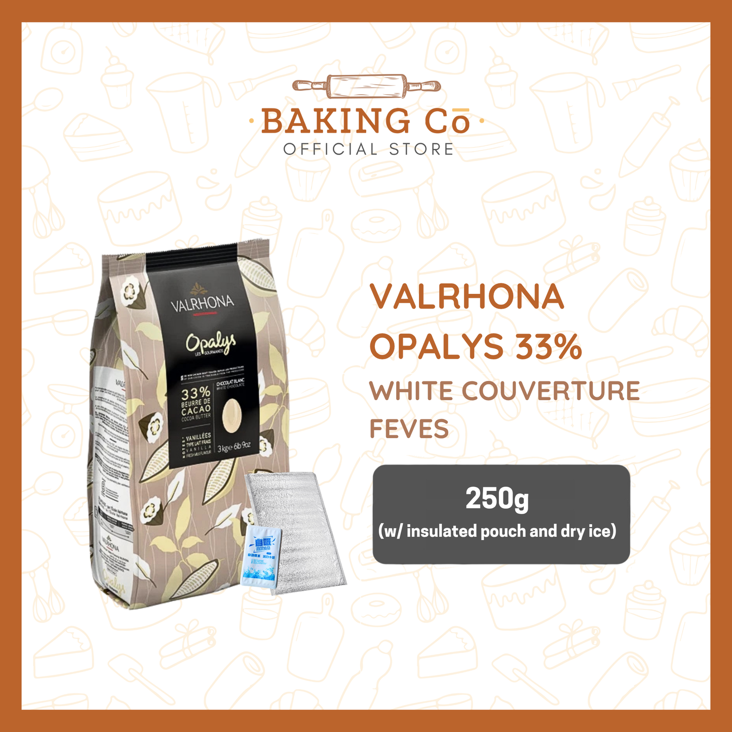 Valrhona Opalys 33% White Chocolate Feves