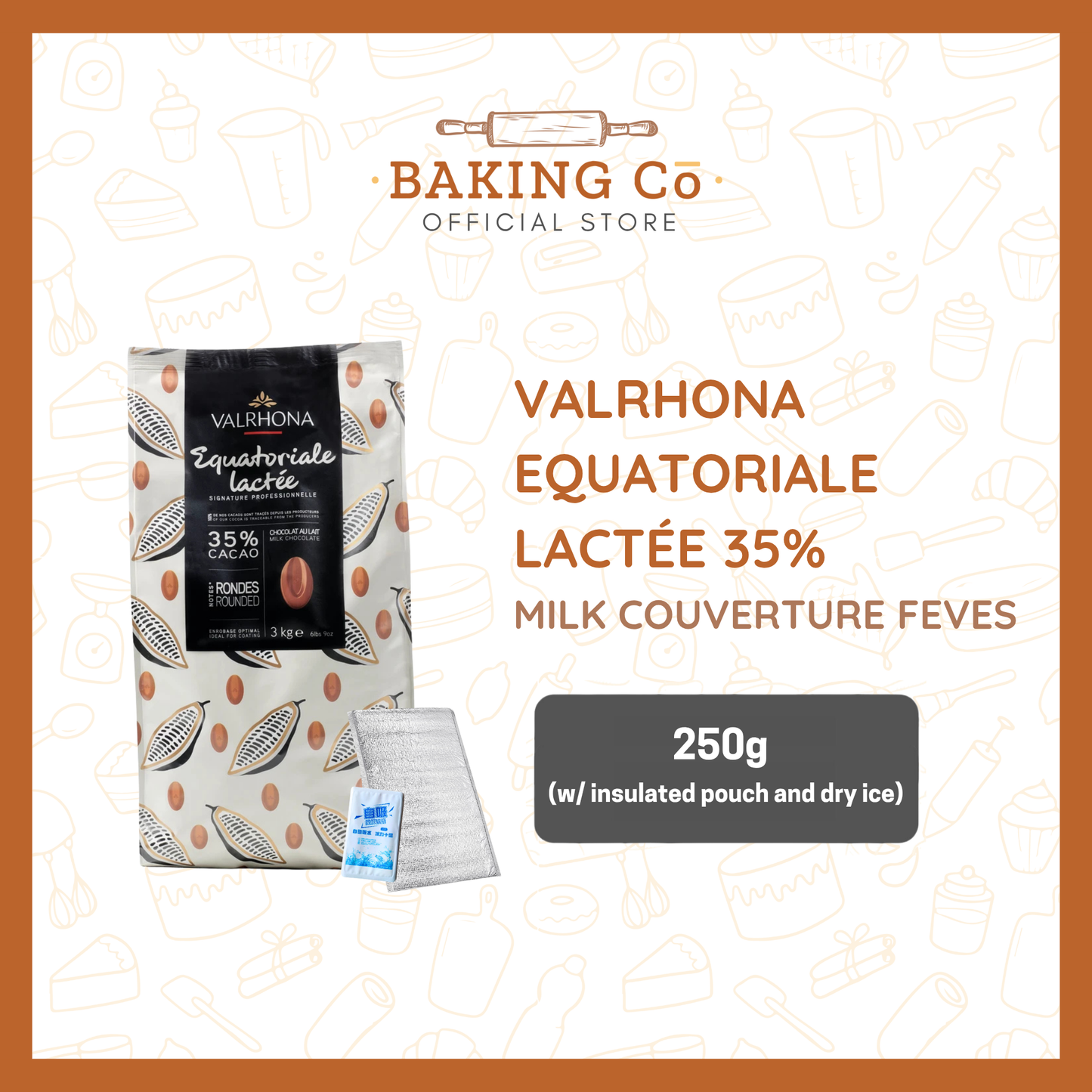Valrhona Equatoriale Lactée 35% Milk Chocolate Feves