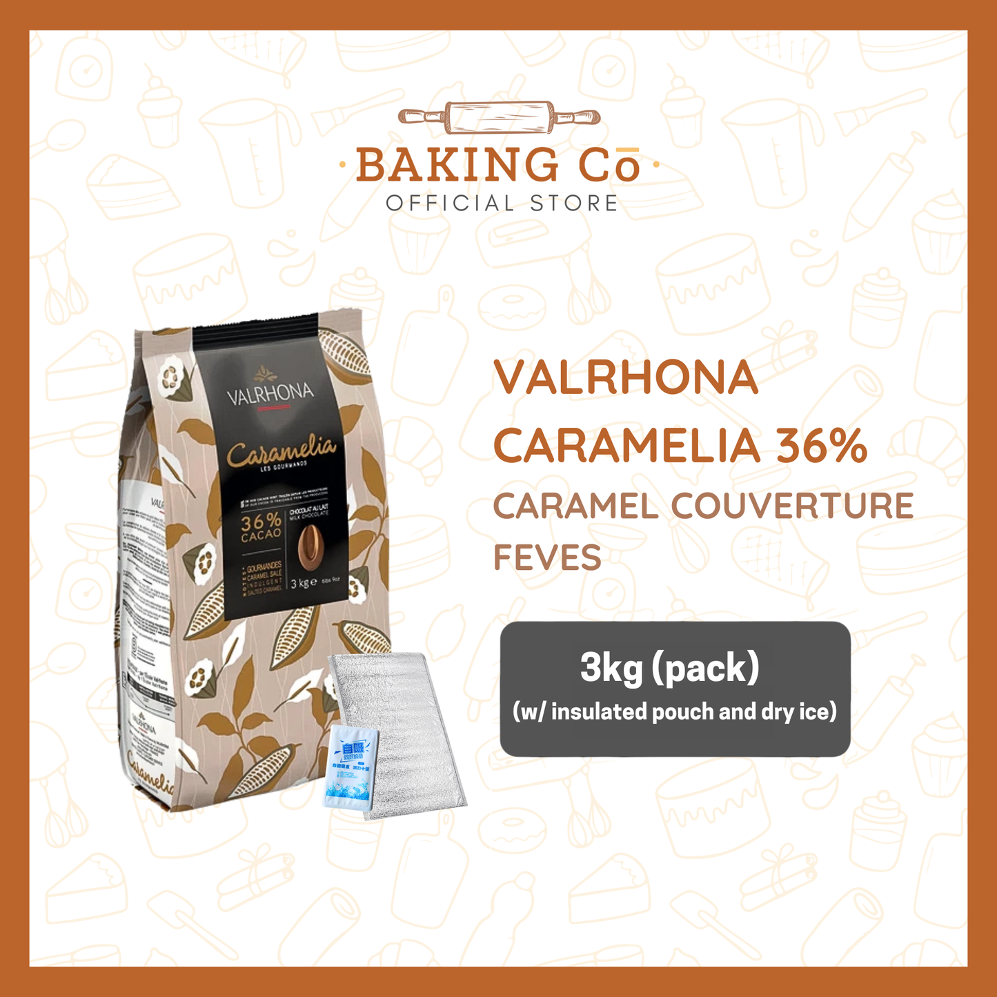 Valrhona Caramelia 36% Caramel Chocolate Feves