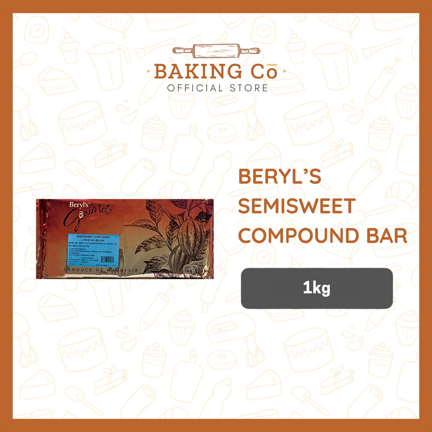 Beryl's Semisweet Chocolate Compound Bar
