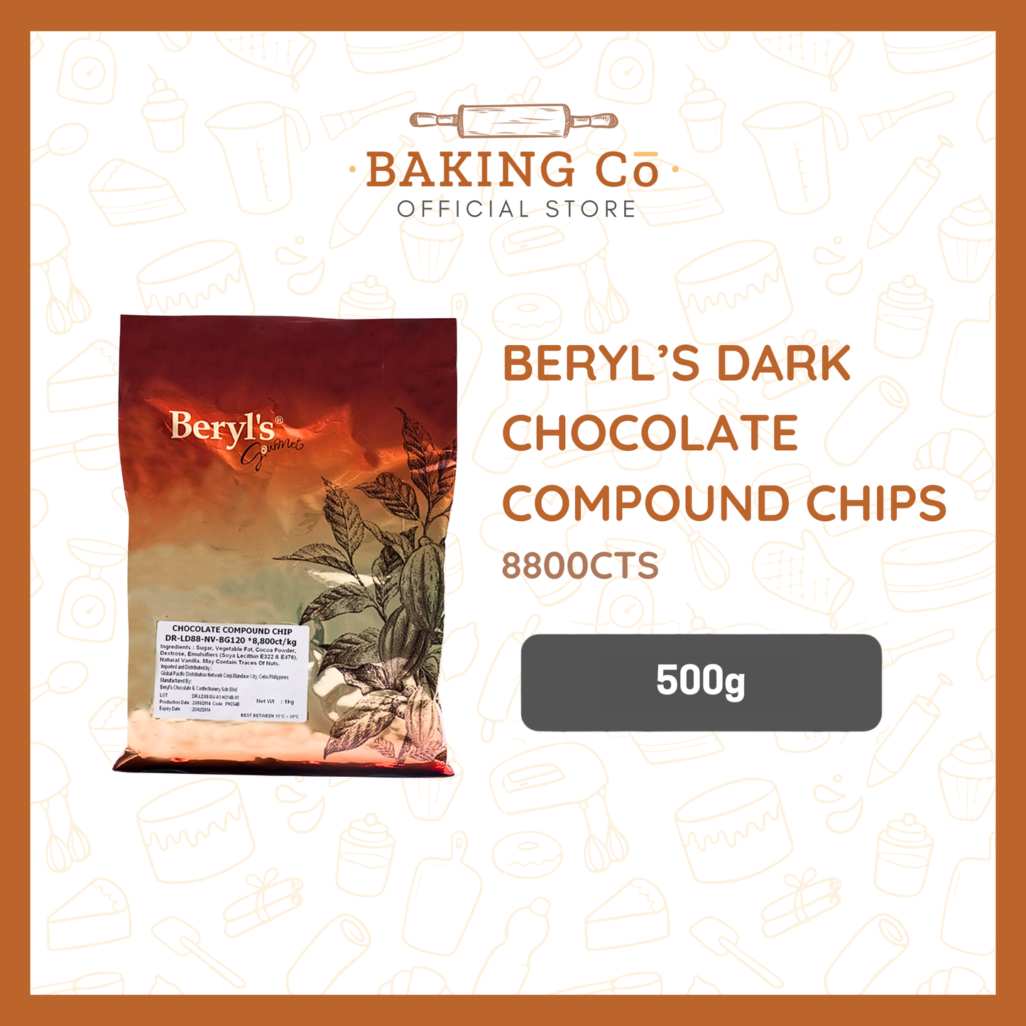 Beryl's Dark Chocolate Chips 8800cts