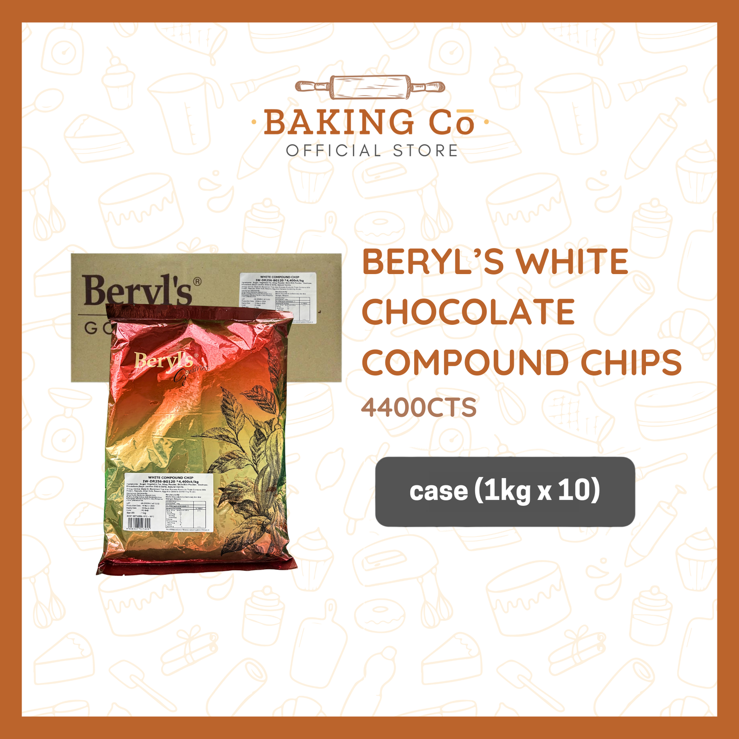 Beryl's White Chocolate Chips 4400cts