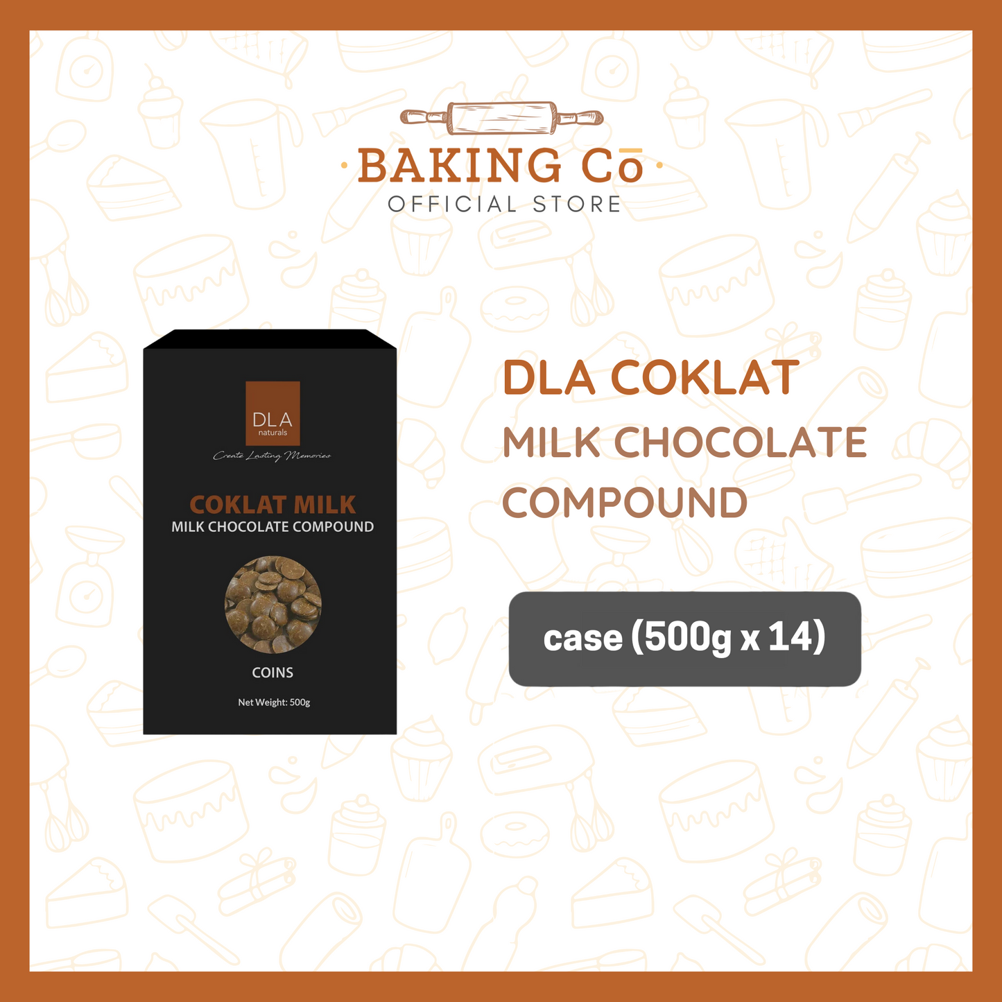 DLA Milk Coklat Chocolate Compound Coins