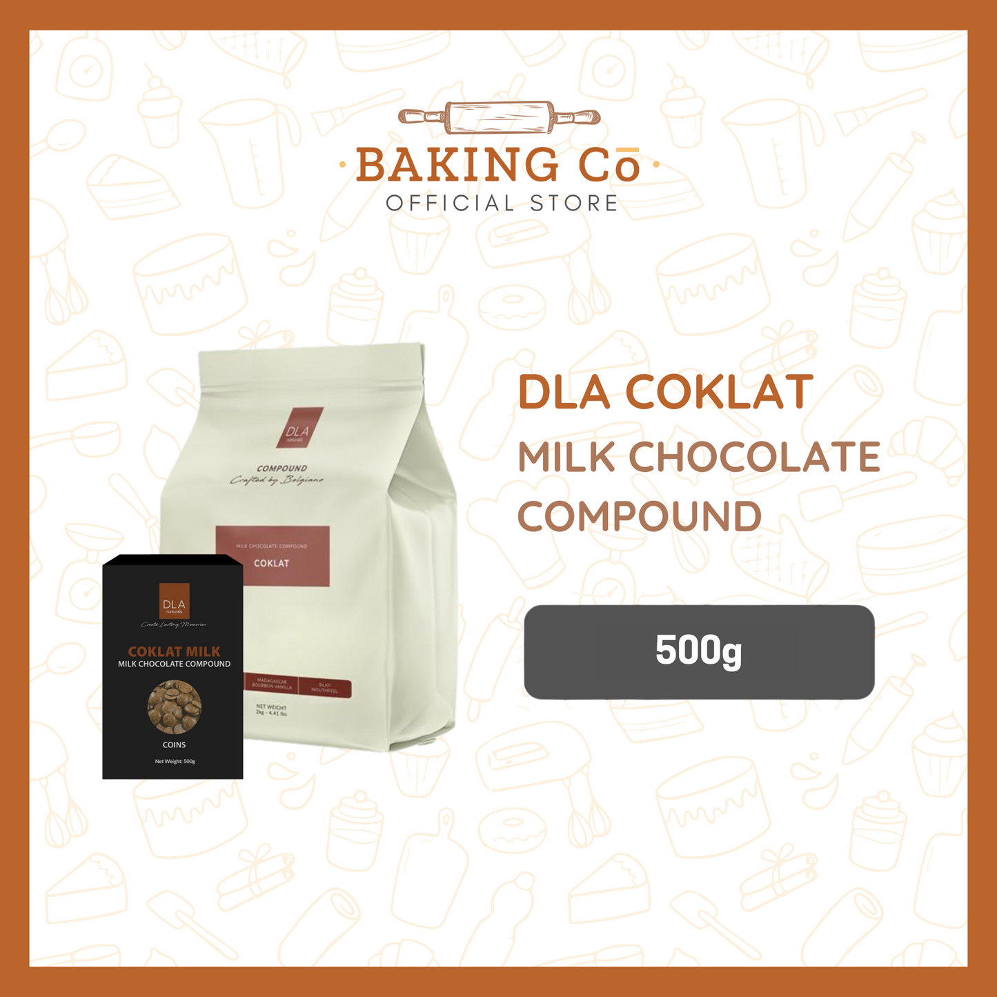 DLA Milk Coklat Chocolate Compound Coins