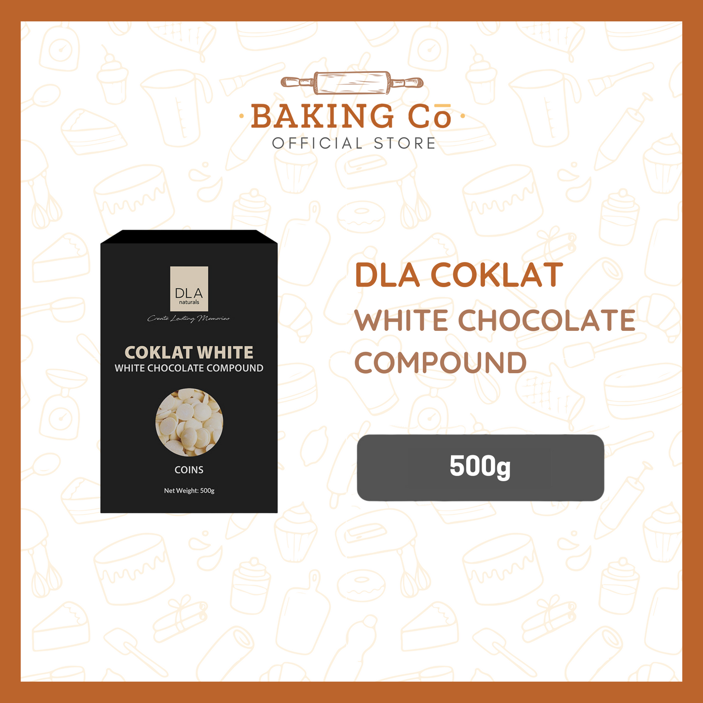 DLA White Coklat Chocolate Compound Coins