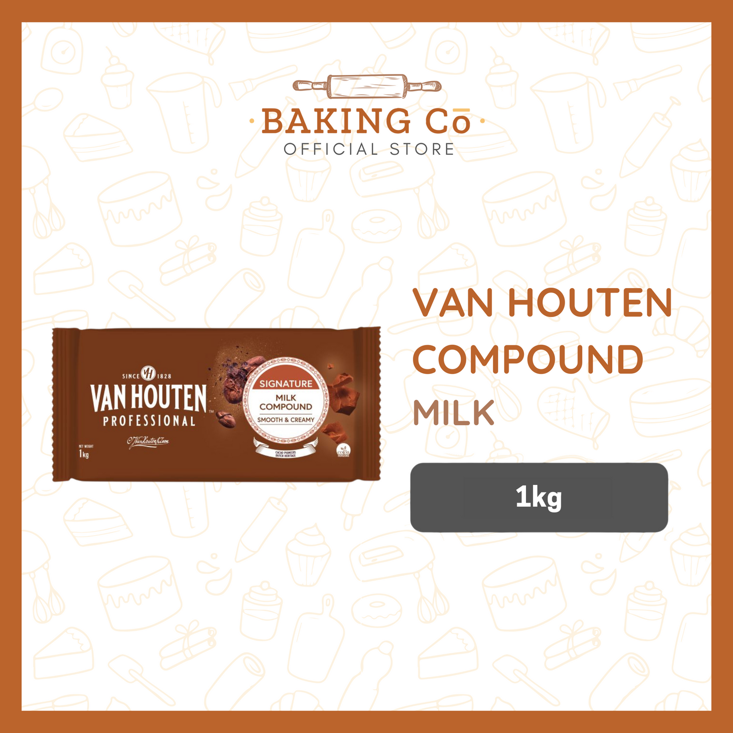 Van Houten Milk Compound Bar