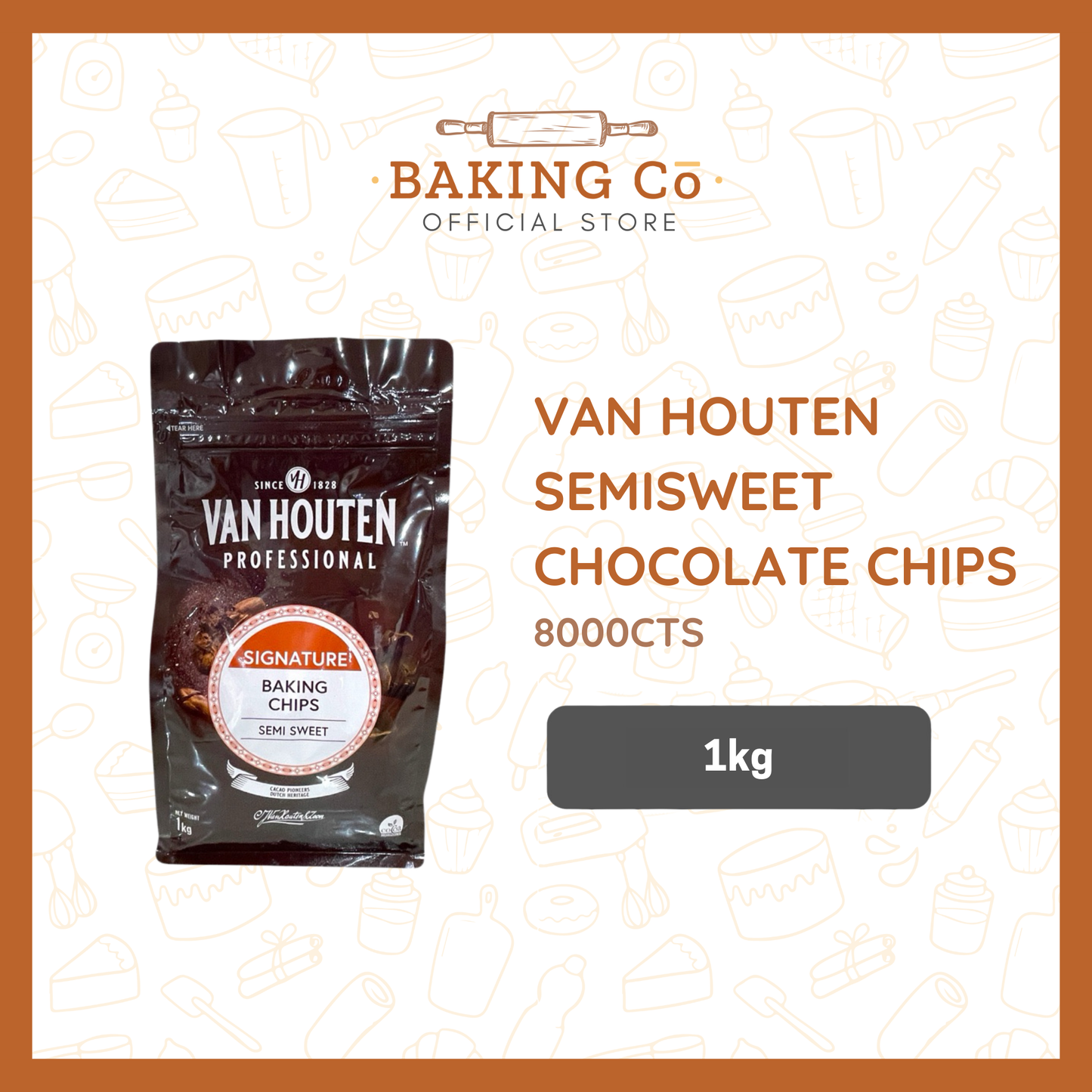 Van Houten Semisweet Chocolate Chips 8000cts