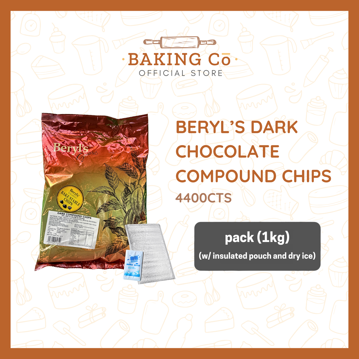 Beryl's Dark Chocolate Chips 4400cts