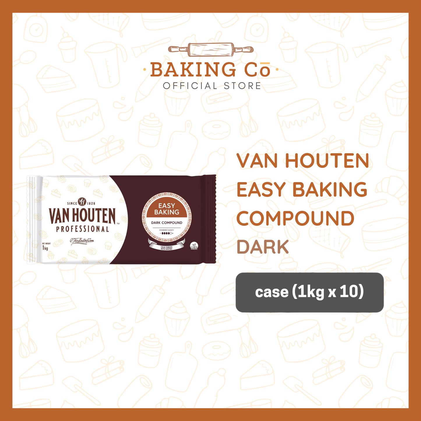 Van Houten Easy Baking Dark Compound Bar