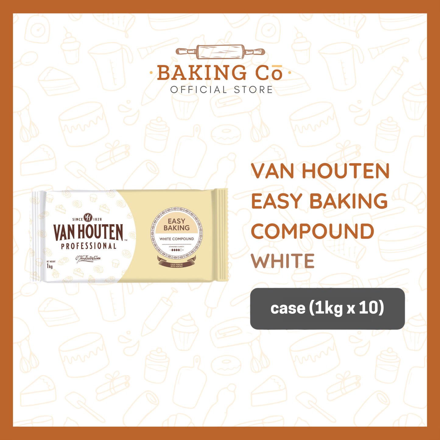 Van Houten Easy Baking White Compound Bar