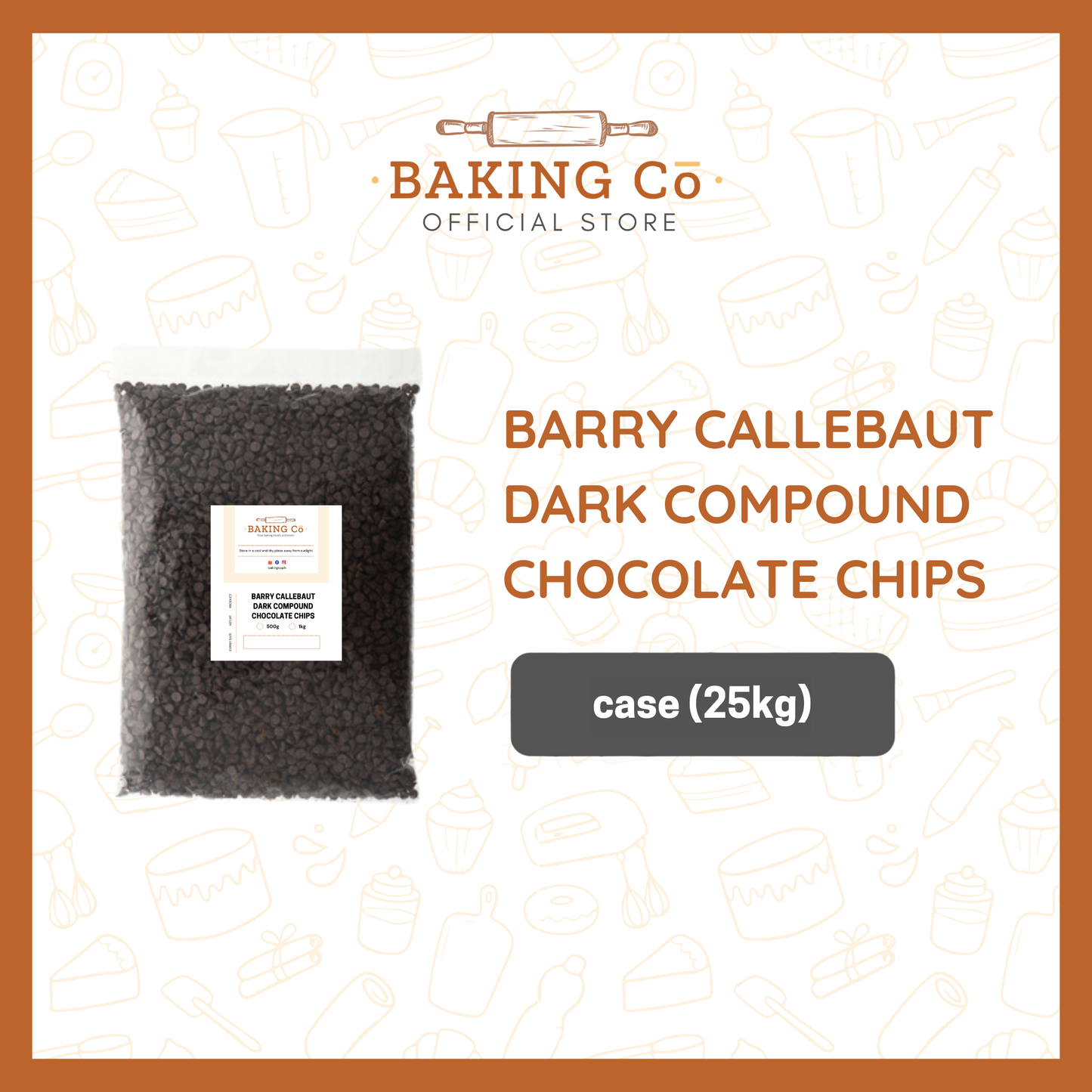 Barry Callebaut Dark Chocolate Chips 8800cts
