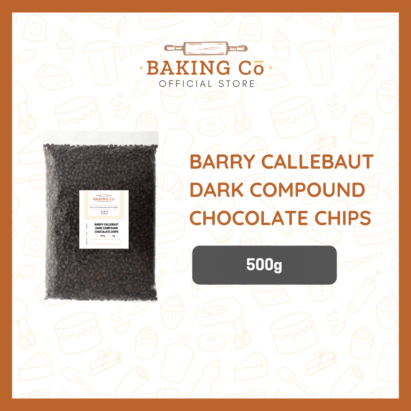 Barry Callebaut Dark Chocolate Chips 8800cts