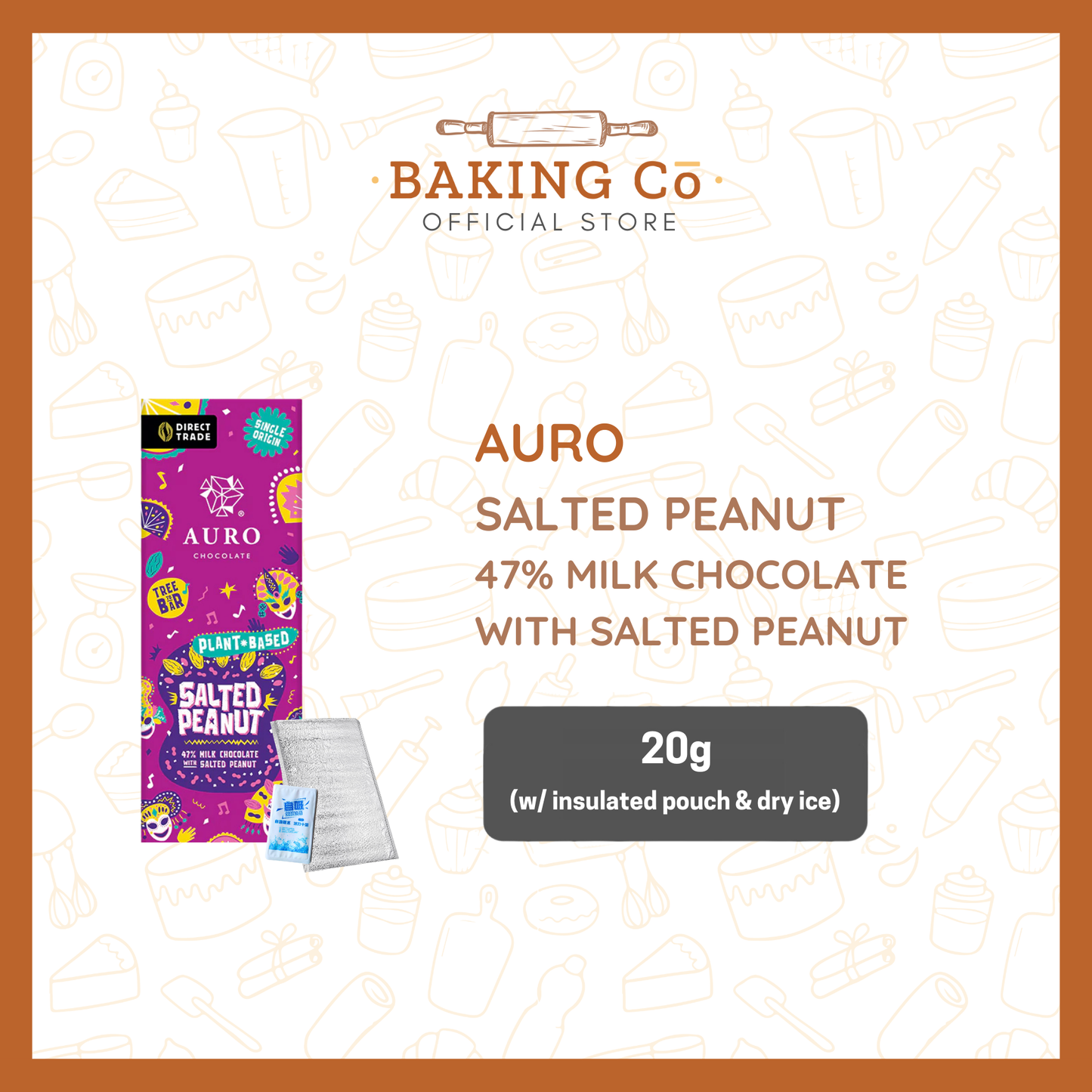 Auro 47% Milk Chocolate w/ Salted Peanut Bar