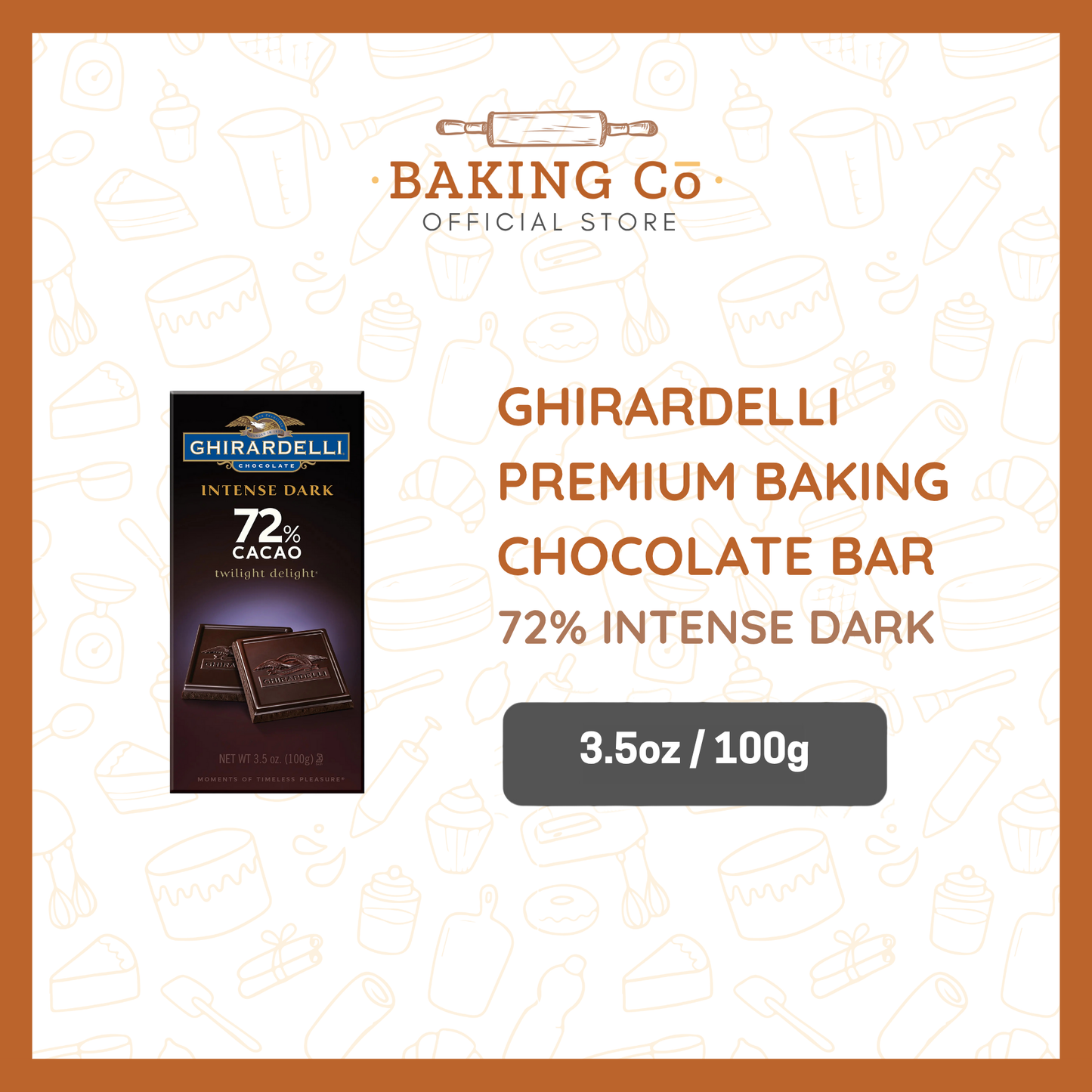 Ghirardelli 72% Intense Dark Chocolate Bar