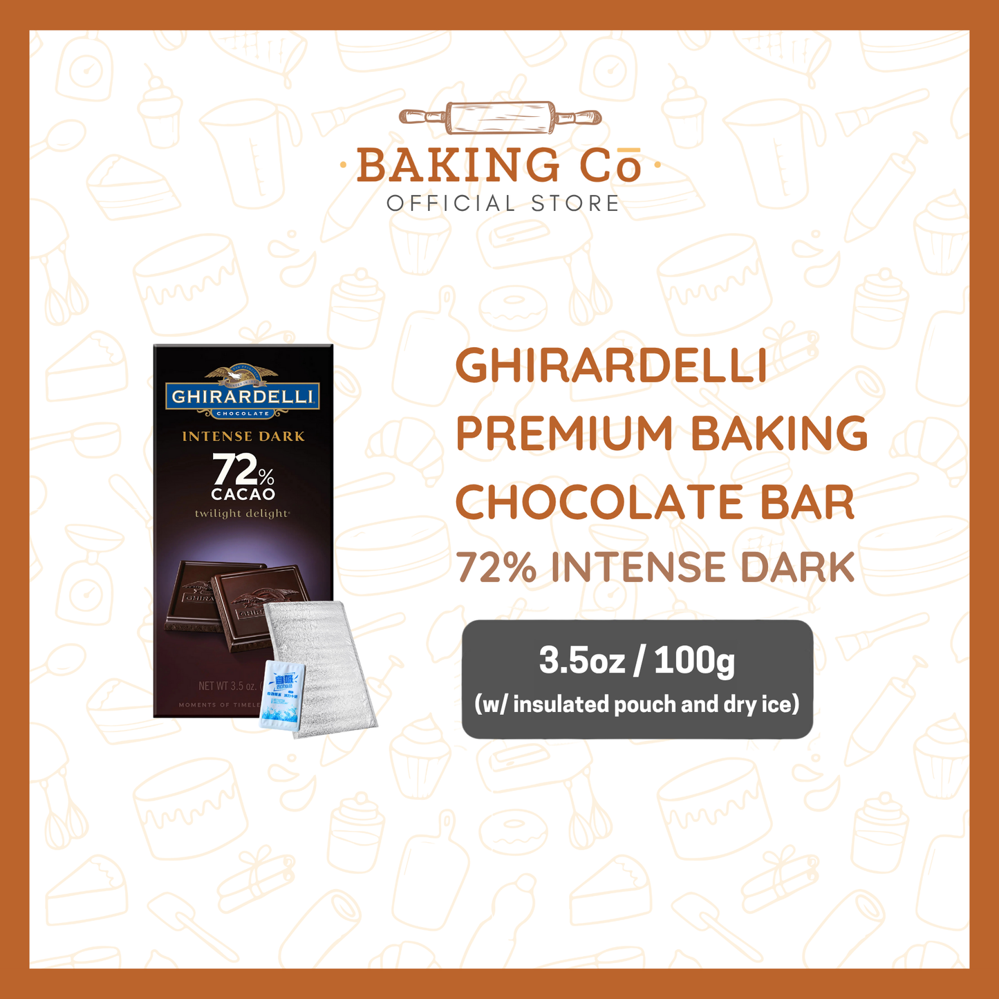 Ghirardelli 72% Intense Dark Chocolate Bar