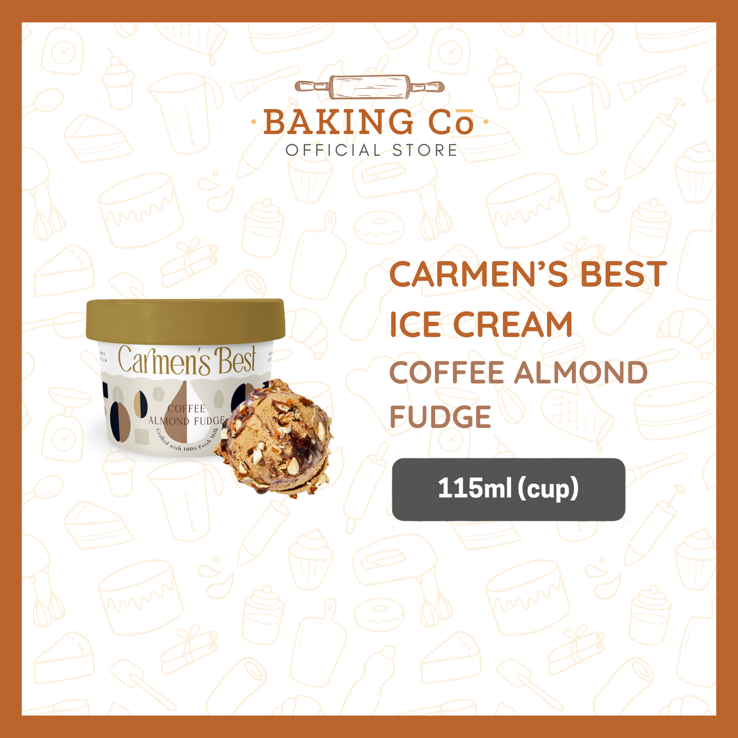 Carmen's Best Coffee Almond Fudge Ice Cream