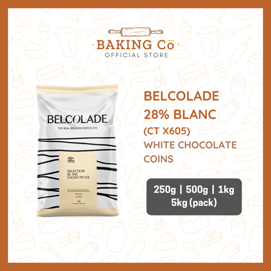 Belcolade 28% White Chocolate Coins