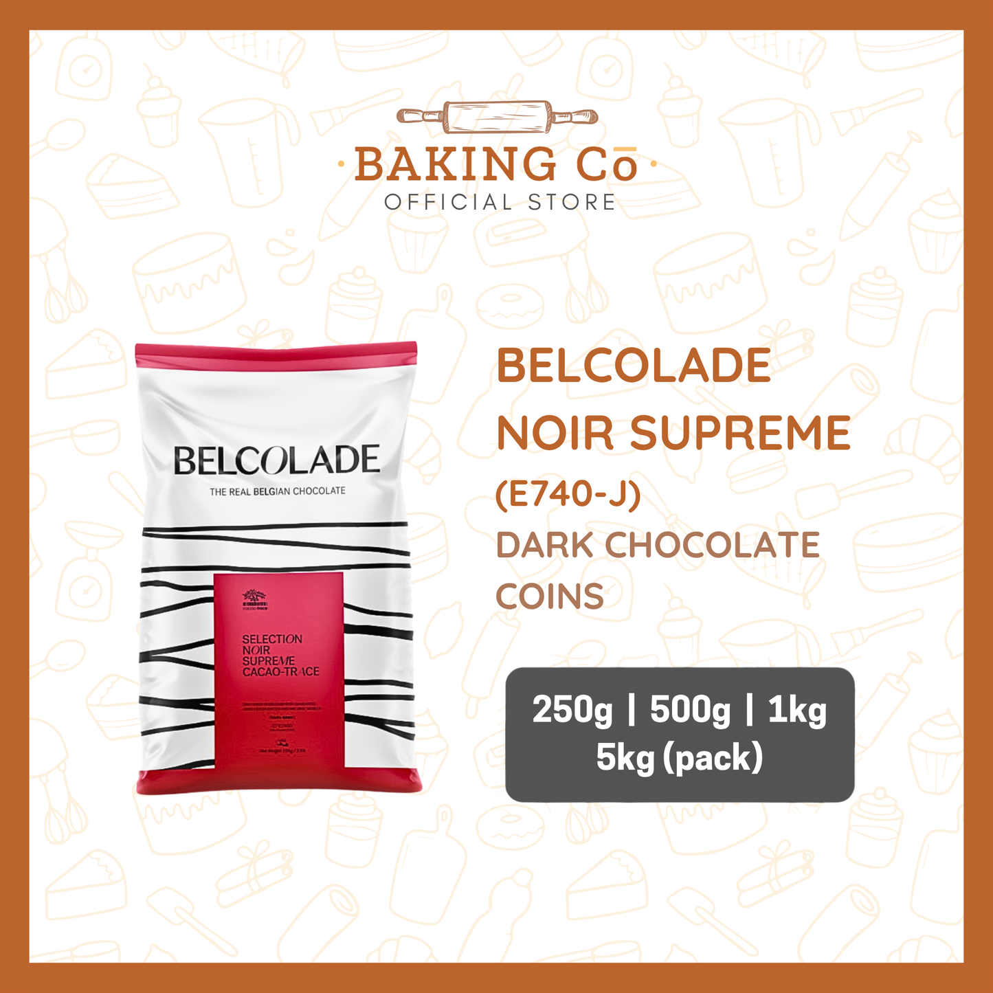 Belcolade 70% Dark Chocolate Coins