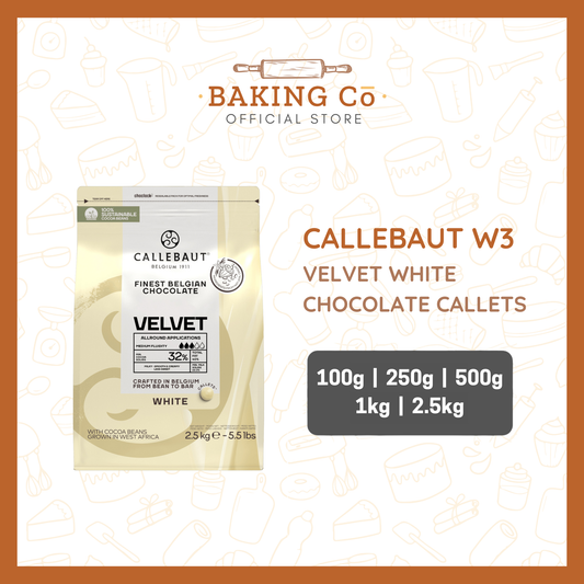 Callebaut W3 Velvet White Chocolate Callets