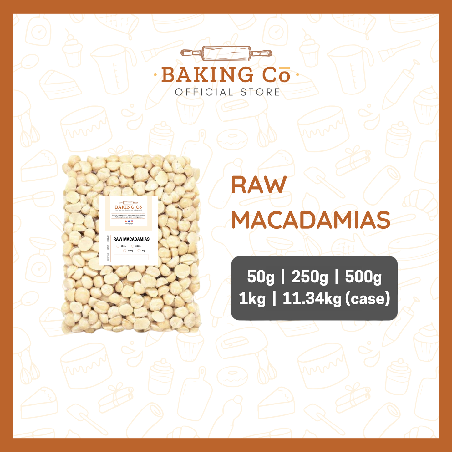 Baking Cō Raw Macadamias