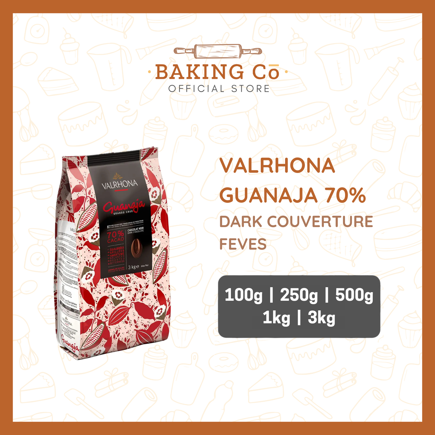 Valrhona Guanaja 70% Dark Chocolate Feves