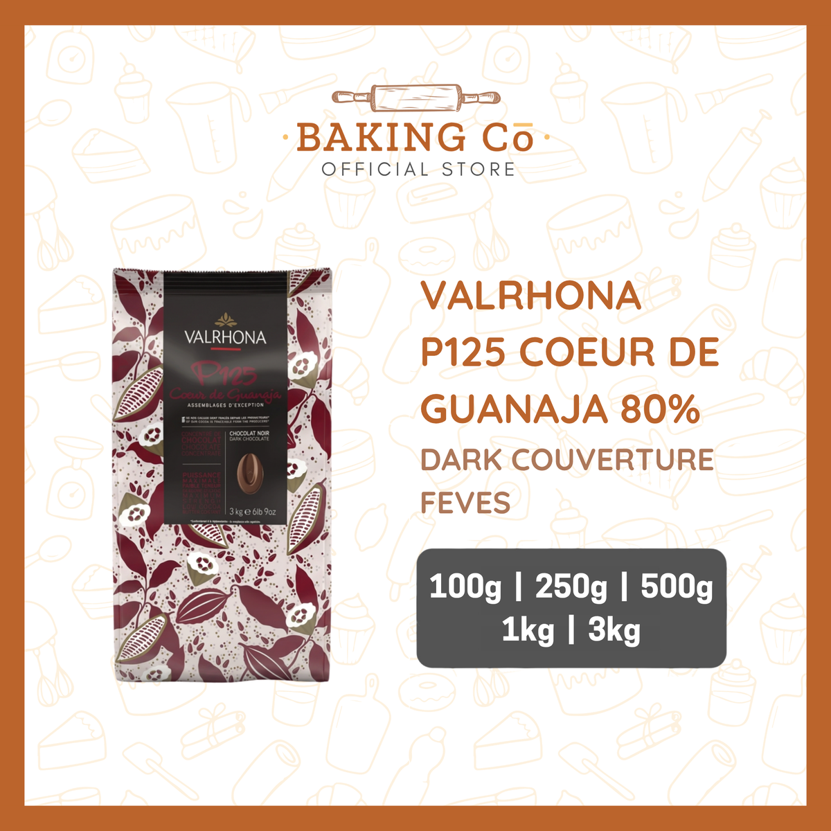 Valrhona P125 Cœur de Guanaja 80%