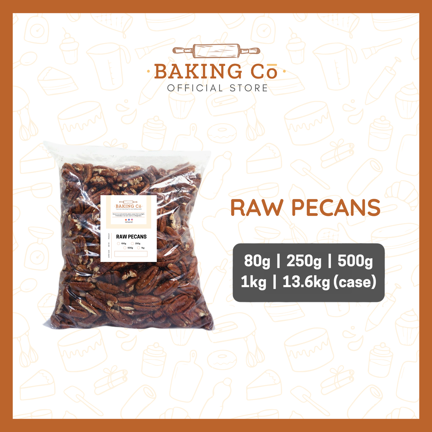Baking Cō Raw Pecans